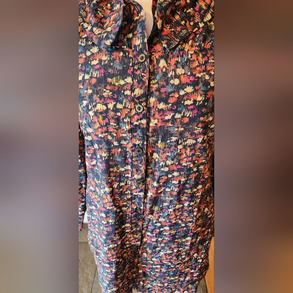 Tulle by Anthropologie Button Up Shirt Dress with Pockets Size XS - Picture 3 of 15